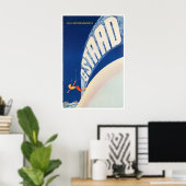 Affiche de voyage Gstaad Impression d'art mural su (Bureau à domicile)