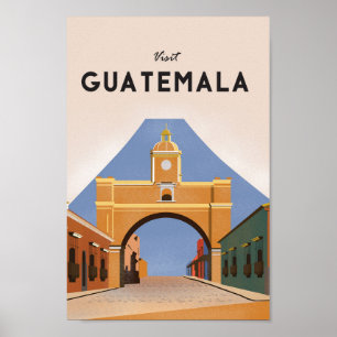 affiche de voyage guatémaltèque