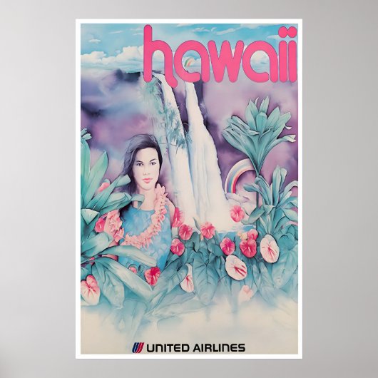 Affiche de voyage hawaïenne Impression d'Hawaii Un (Devant)