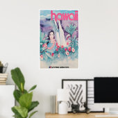 Affiche de voyage hawaïenne Impression d'Hawaii Un (Bureau à domicile)