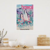 Affiche de voyage hawaïenne Impression d'Hawaii Un (Cuisine)