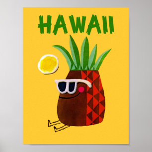Affiche de voyage Hawaii