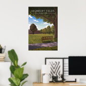 Affiche de voyage Highbury Fields Islington Londre (Bureau à domicile)
