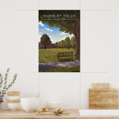 Affiche de voyage Highbury Fields Islington Londre (Cuisine)