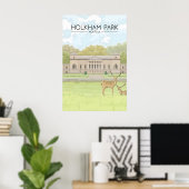 Affiche de voyage Holkham Park Norfolk (Bureau à domicile)