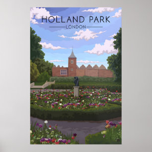 Affiche de voyage Holland Park Londres