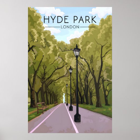 Affiche de voyage Hyde Park Londres (Devant)