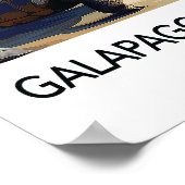 Affiche de voyage Îles Galapagos Équateur (Coin)