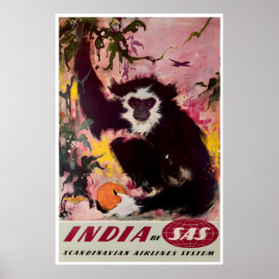 Affiche de voyage Inde Art indien Impression de co