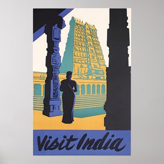 Affiche de voyage Inde Art indien Impression hindo (Devant)