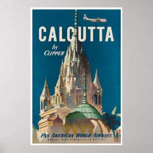 Affiche de voyage Inde Art Kolkata Impression Calc