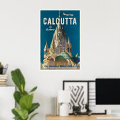 Affiche de voyage Inde Art Kolkata Impression Calc (Bureau à domicile)