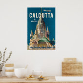 Affiche de voyage Inde Art Kolkata Impression Calc (Cuisine)