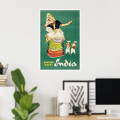 Affiche de voyage Inde Danseuse Manipuri Impressio (Bureau à domicile)