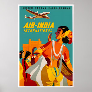 Affiche de voyage Inde Impression d'art indien Air