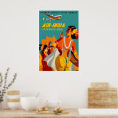 Affiche de voyage Inde Impression d'art indien Air (Cuisine)