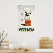 Affiche de voyage Inde Impression d'art indien Dan (Cuisine)
