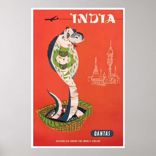 Affiche de voyage Inde Impression d'art indien Qan (Devant)