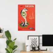 Affiche de voyage Inde Impression d'art indien Qan (Bureau à domicile)
