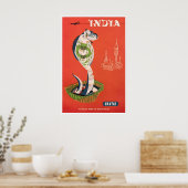Affiche de voyage Inde Impression d'art indien Qan (Cuisine)