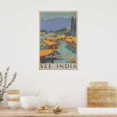Affiche de voyage Inde Impression d'art Rétro (Cuisine)
