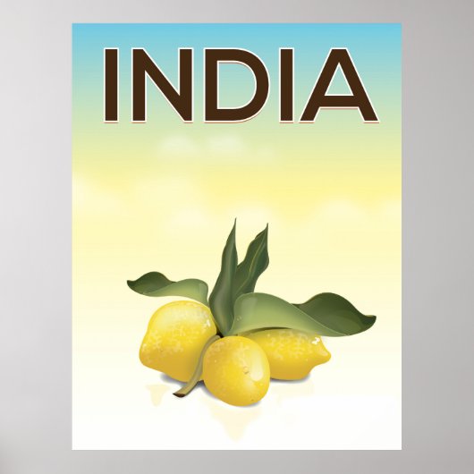 Affiche de voyage India Lemon (Devant)