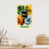 Affiche de voyage Irlande Art Dublin Impression Ir (Cuisine)