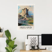 Affiche de voyage Irlande Impression d'art irlanda (Bureau à domicile)