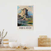 Affiche de voyage Irlande Impression d'art irlanda (Cuisine)