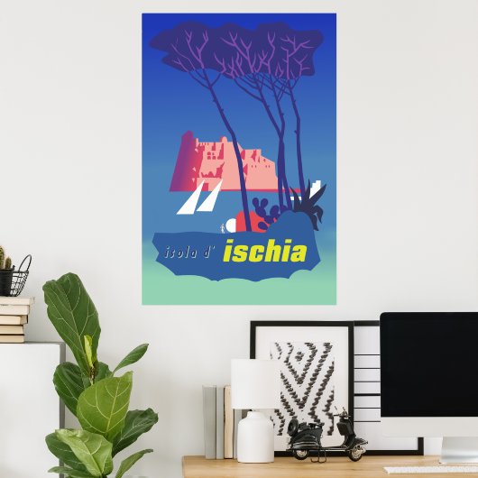 Affiche de voyage Ischia (Bureau à domicile)