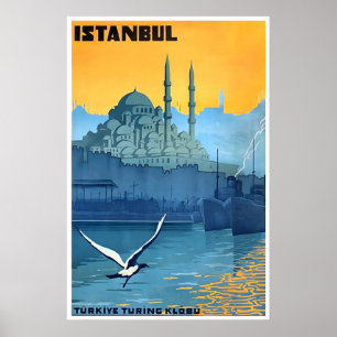 Affiche de voyage Istanbul Turquie Impression de l