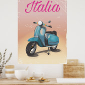 Affiche de voyage Italia Scooter (Cuisine)