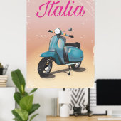 Affiche de voyage Italia Scooter (Bureau à domicile)