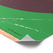 Affiche de voyage Italia Scooter Vintage (Coin)