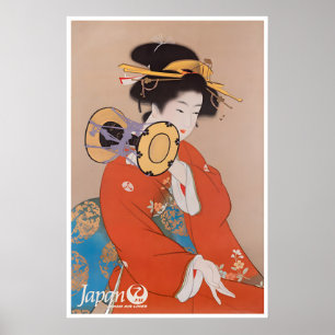 Affiche de voyage Japon Japan Airlines Impression