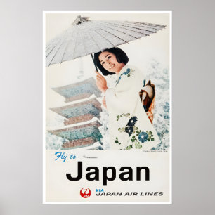 Affiche de voyage Japon Nikko Art JAL PrintA