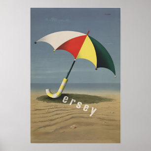 Affiche de voyage Jersey Art de plage Impression d