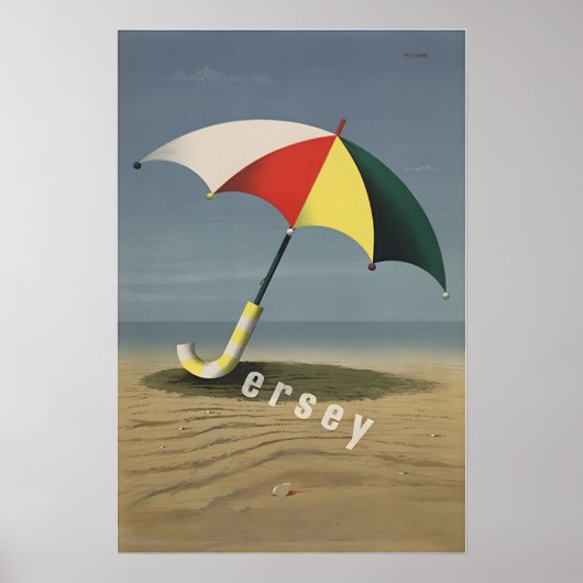 Affiche de voyage Jersey Art de plage Impression d (Devant)