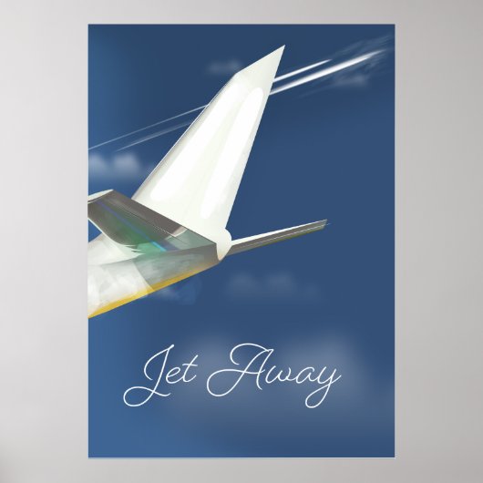 Affiche de voyage Jet Away. (Devant)