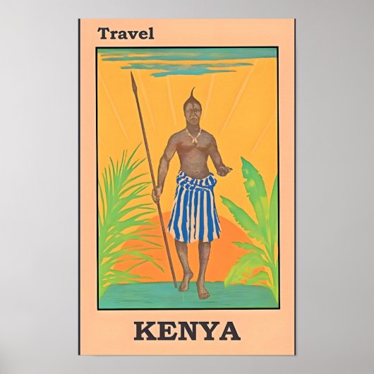 Affiche de voyage Kenya-Afrique (Devant)