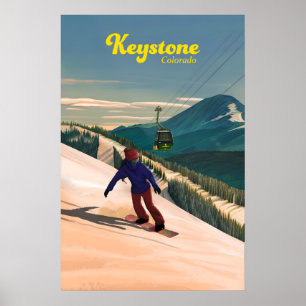 Affiche de voyage Keystone Snowboarding