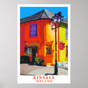Affiche de voyage Kinsale Irlande Art de ville col