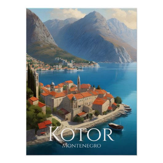 Affiche de voyage Kotor Monténégro (Devant)