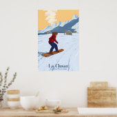 Affiche de voyage La Clusaz Snowboarding (Cuisine)