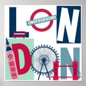 Affiche de voyage - Londres (Devant)