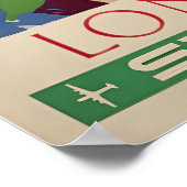 Affiche de voyage Londres Angleterre Impression d' (Coin)