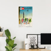 Affiche de voyage Londres Angleterre Impression d' (Bureau à domicile)