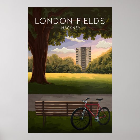 Affiche de voyage Londres Fields Hackney Londres (Devant)