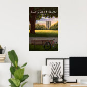Affiche de voyage Londres Fields Hackney Londres (Bureau à domicile)