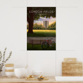 Affiche de voyage Londres Fields Hackney Londres (Cuisine)